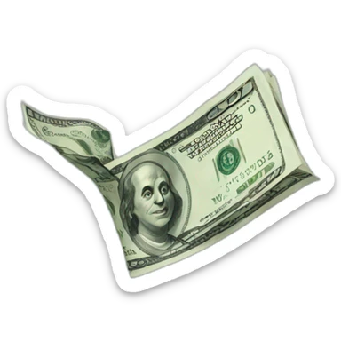 money flying sticker