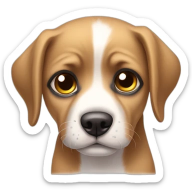 cachorro triste caindo uma lagrima do olho sticker