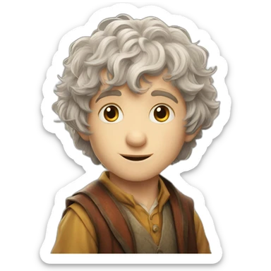 young bilbo the hobbit sticker