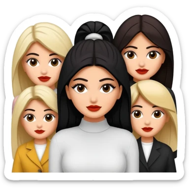 Kyile Jenner beyaz tenli ve düz baddy uzun saç ve dalgalı saçlar sticker