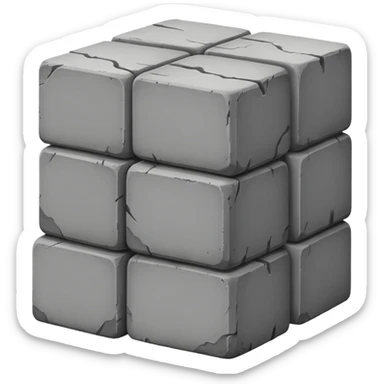 raw blocks of structural materials sticker