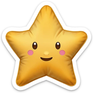 star shaped pillow sticker
