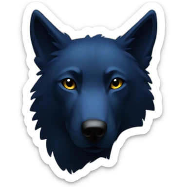 silhouette wolf sticker