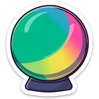 aurora crystal ball sticker
