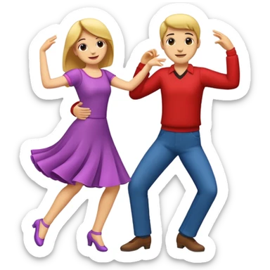 Couple dancing sticker