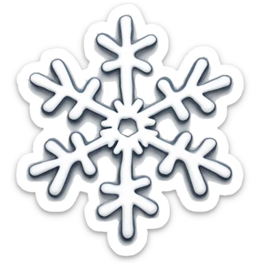 Melting snowflake sticker