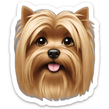 Yorki feo peludo sticker