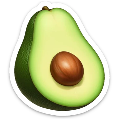 Aguacate con labios grandes  sticker