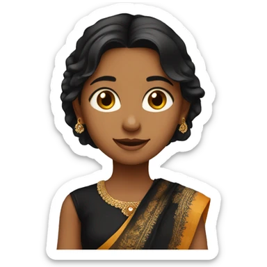 indian girl in black kurthi sticker