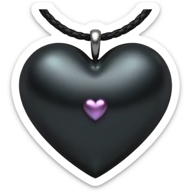 heart with gothic black pearl necklace sticker