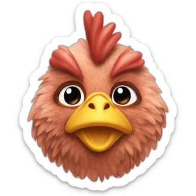 Ugly hen sticker