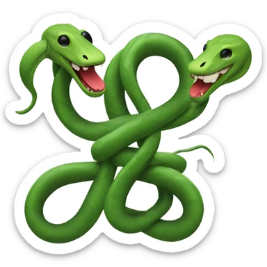 Two snakes in a nightclub  sticker