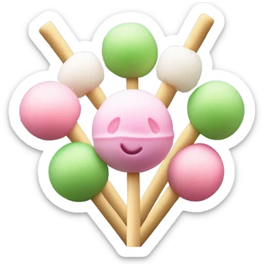 Mochi on a stick sticker