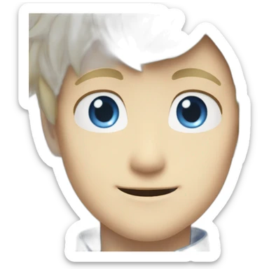 Satoru Gojo with his blue eyes and a big friendly smile sticker