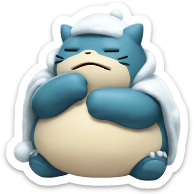 snorlax pokémon shivering cold sticker