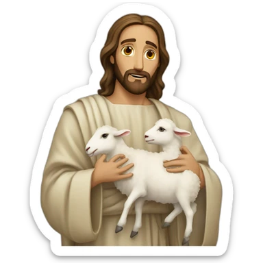 Jesus-Christ et mouton sticker