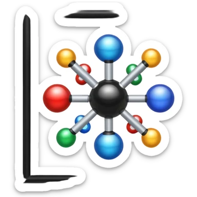 Science Lab magnet bals sticker