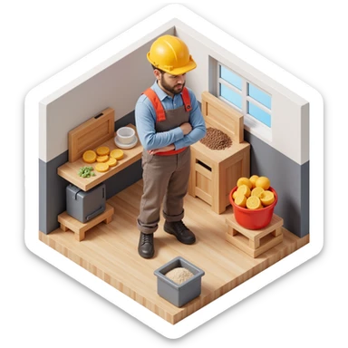 a worker in factory
 sticker