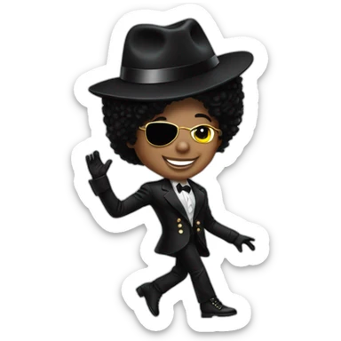 Micheal Jackson doing moonwalk sticker