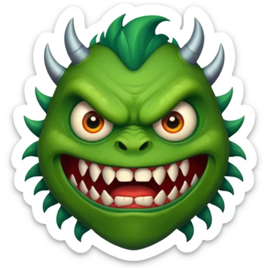 a monster with one eye in the centre of his face sticker