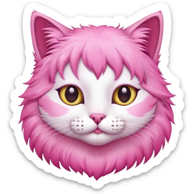 cat with pink buen sticker