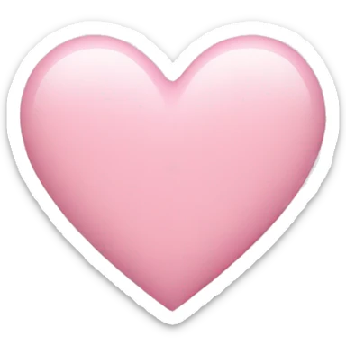 light pink heart sticker