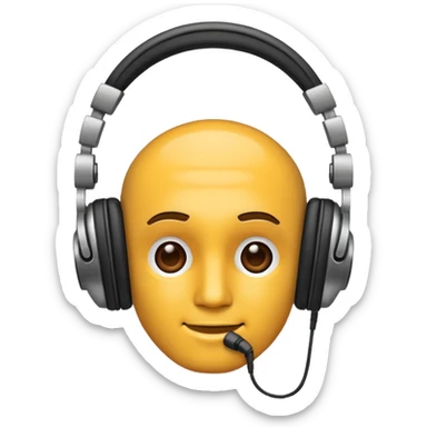 DJ with headphones sticker