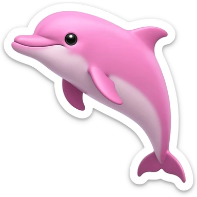 Pink dolphin sticker