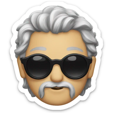 hobbit with black sunglasses sticker