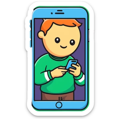 Person chatting with a bot on WhatsApp through iPhone sticker