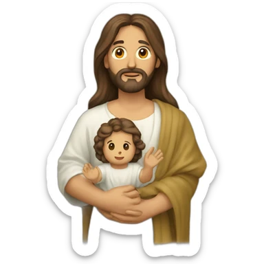 Nacimiento de Jesús, María y Jose sticker