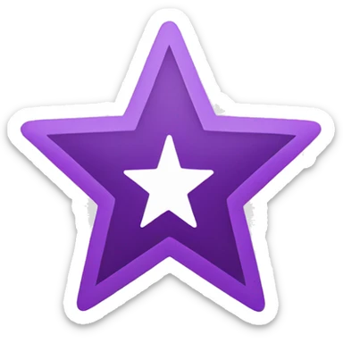 purple check mark in a star sticker