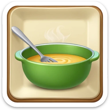 Small icon emoji of list of recipe, minimum details, green #36a767 main color sticker
