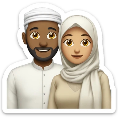 muslim couple sticker