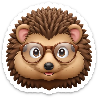 a cute hedgehog with glasses




















 sticker