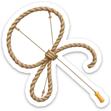  Simple thin bow made of rope sticker