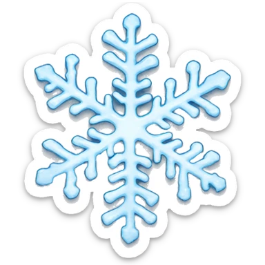 Melting snowflake sticker