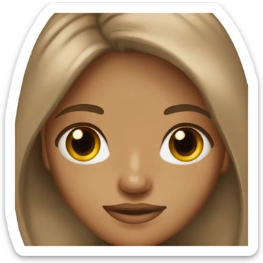 stunning tan girl light brown hair brown eyes sticker