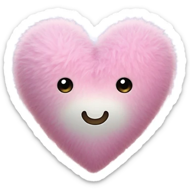 fuzzy heart emoji  sticker