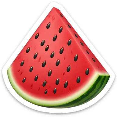 Cartoon Watermelon triangle one slice sticker