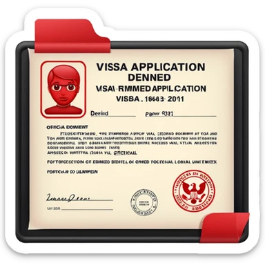 visa de turista denegada sticker