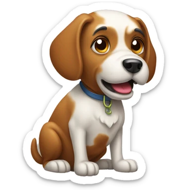 a dog pooping sticker