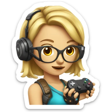 lady gamer wth sticker