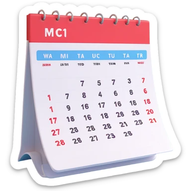 calendar week sticker