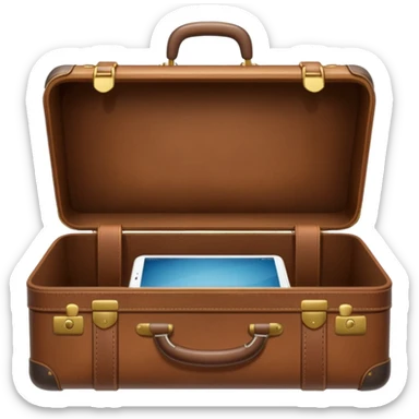 Suitcase half-open sticker