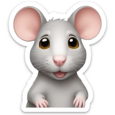 rat qui dit « je t’aime nanou » sticker