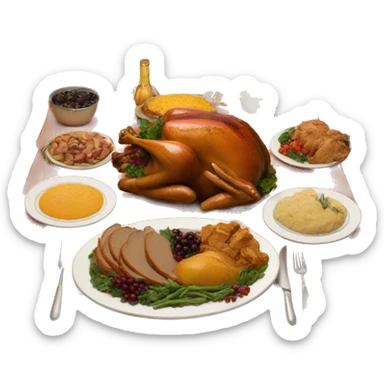 thanksgiving dinner  sticker