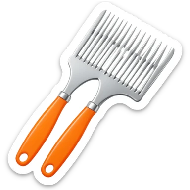Orange comb Metal tail comb sticker