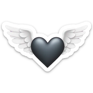 heart with angel wings sticker