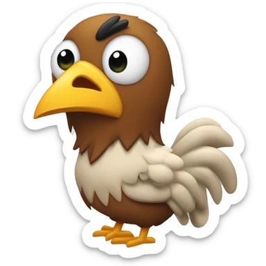 Gallina con guantes de Box sticker